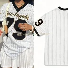 Black and White Los Angels Jersey Top