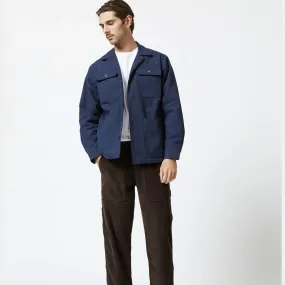 MR SIMPLE : STOCKYARD SHERPA JACKET : NAVY