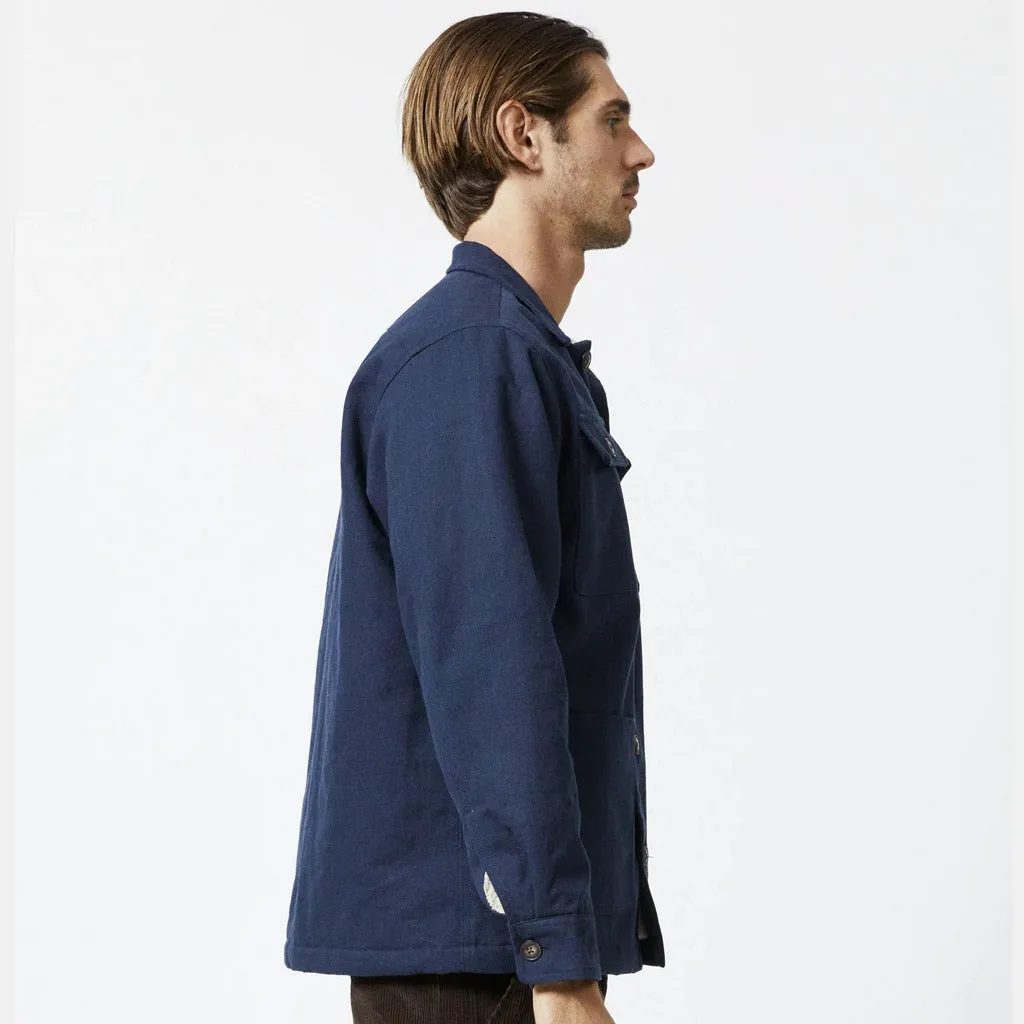 MR SIMPLE : STOCKYARD SHERPA JACKET : NAVY