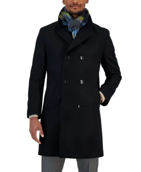 Nautica Men's Black Wool Overcoat Size 40R