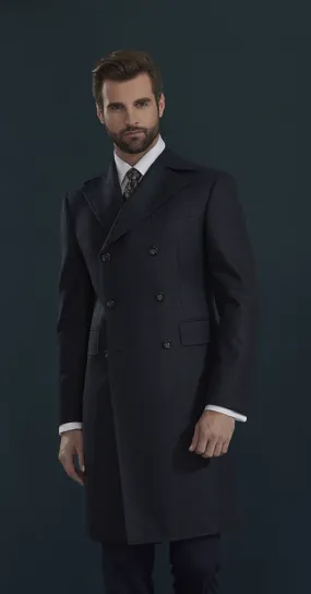 Navy Double Breasted Overcoat Style (DB3 3) E60241/520
