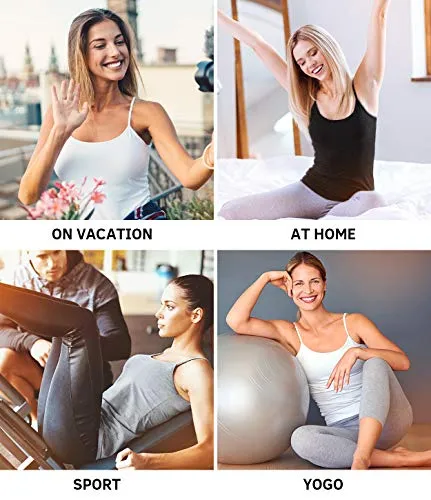 Vislivin Womens Cotton Camisole Adjustable Strap Tank Tops with Shelf Bra Stretch Undershirts 3 Pack Black/White/Gray L