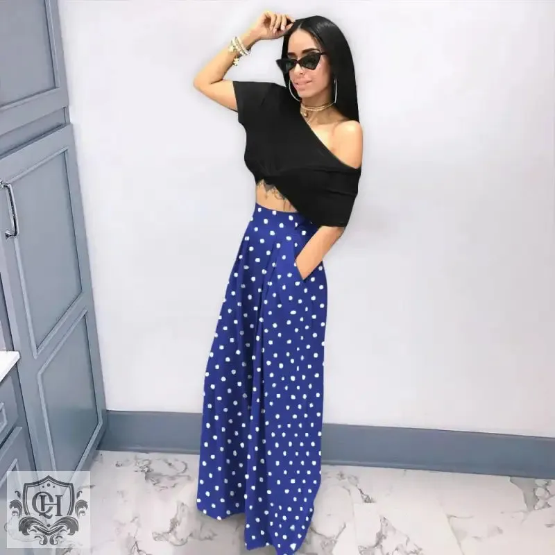 Wide Leg Houndstooth Pants